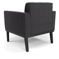 Poltrona Para Sala Base Madeira Fixa Preto Elisa Bouclê D03 - D'rossi Cor Grafite