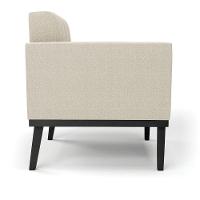 Poltrona Sala Base Madeira Fixa Pto Kit 2 Elisa Bouclê D03 - D'rossi Cor Bege - 2