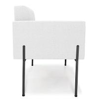 Poltrona Sala De Estar Pé De Ferro Preto Elisa Bouclê Off White D03 - D'rossi - 3