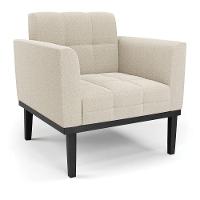 Poltrona Sala Base Madeira Fixa Pto Kit 2 Elisa Bouclê Bege D03 - D'rossi - 3