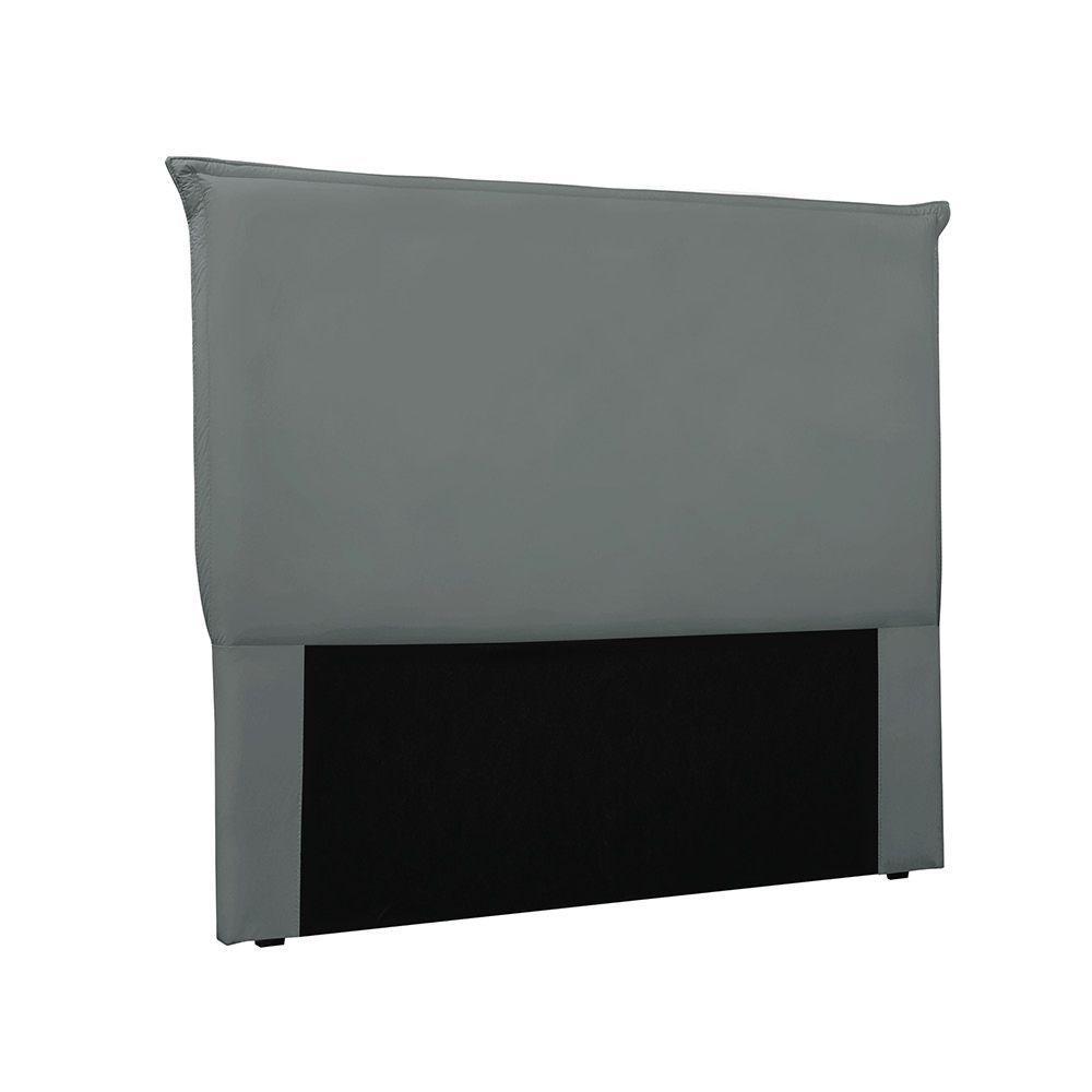 Cabeceira Cama Box King 195 Cm Garden Veludo S04 Cor Cinza - 1