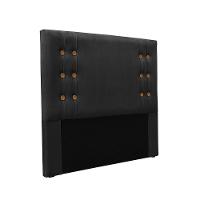 Cabeceira Cama Box Casal 140cm e Recamier Gênova Veludo S04 Cor Preto - 1