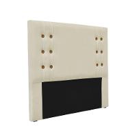 Cabeceira Cama Box King 195cm e Recamier Gênova Veludo S04 Cor Bege - 1