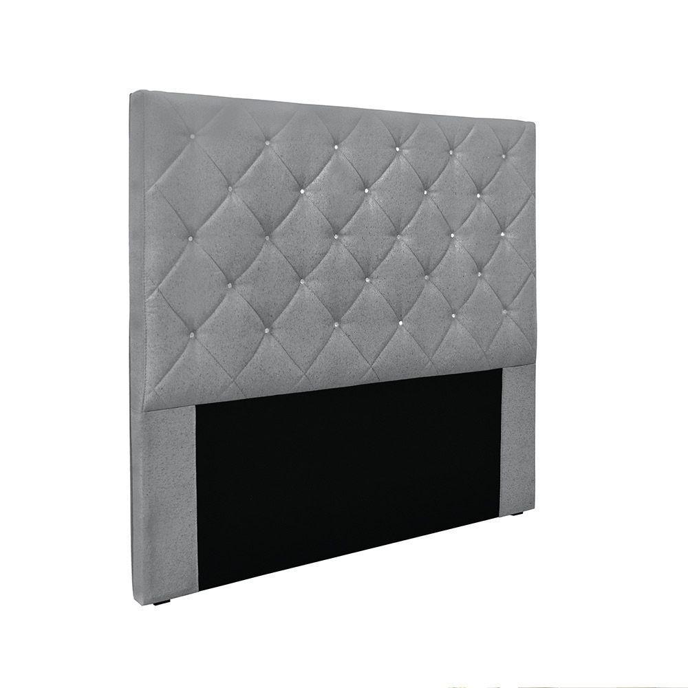 Cabeceira Cama Box Queen 160 Cm Tania Linho S04 Cor Cinza - 1