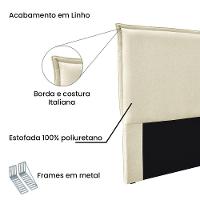 Cabeceira Cama Box Queen 160 Cm Garden Linho S04 Cor Perola - 3