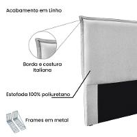 Cabeceira Cama Box Solteiro 90 Cm Garden Linho S04 Cor Grigio - 3
