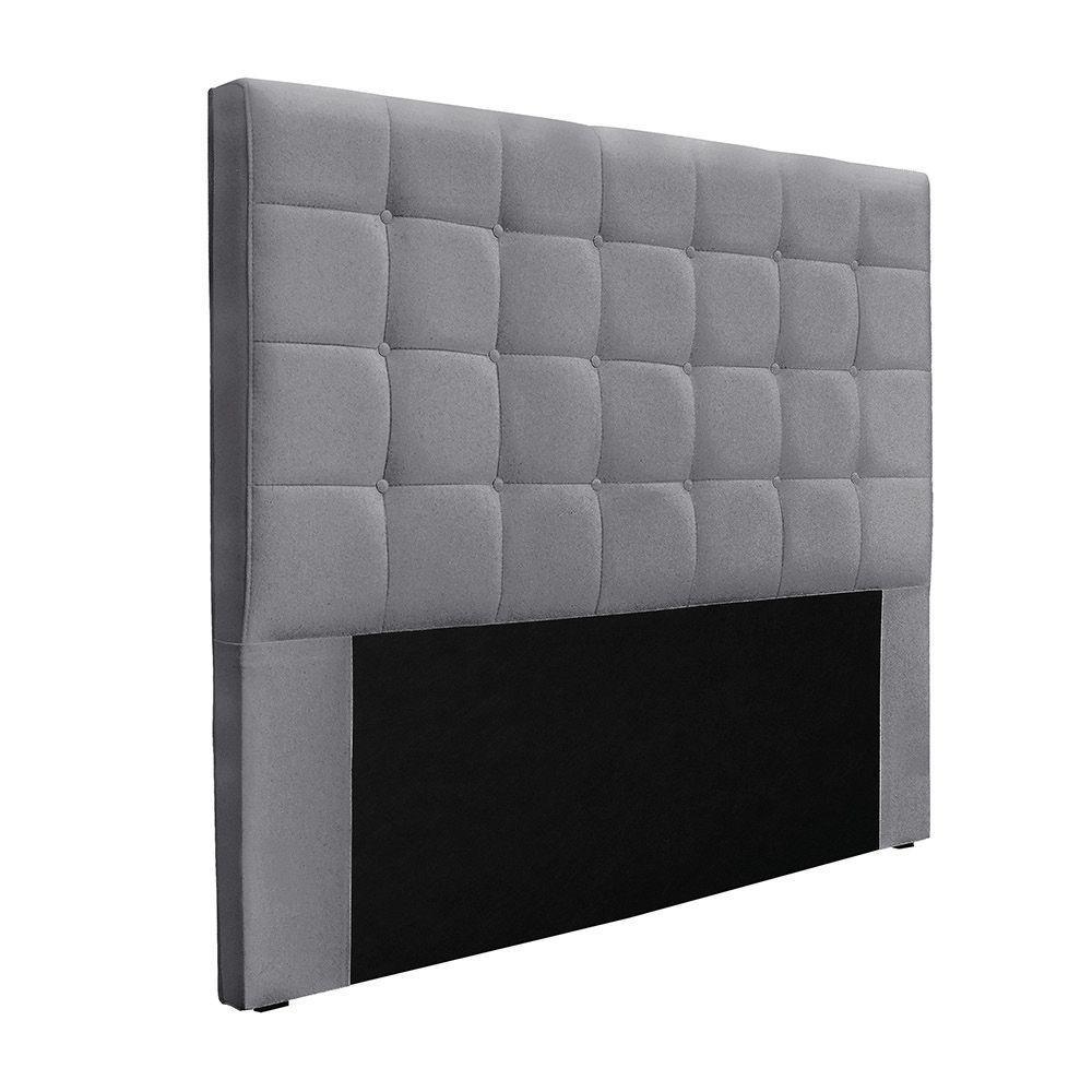 Cabeceira Cama Box King 195 Cm Verona Linho S04 Cor Cinza - 1
