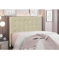 Cabeceira Cama Box Casal 140 Cm Verona Veludo S04 Cor Bege - 4