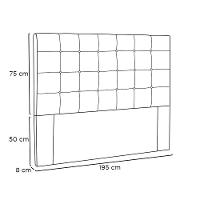 Cabeceira Cama Box King 195 Cm Verona Veludo S04 Cor Bege - 2