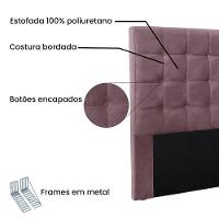 Cabeceira Cama Box King 195 Cm Verona Veludo S04 Cor Uva - 3