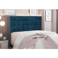 Cabeceira Cama Box King 195 Cm Verona Veludo S04 Cor Azul Marinho - 4