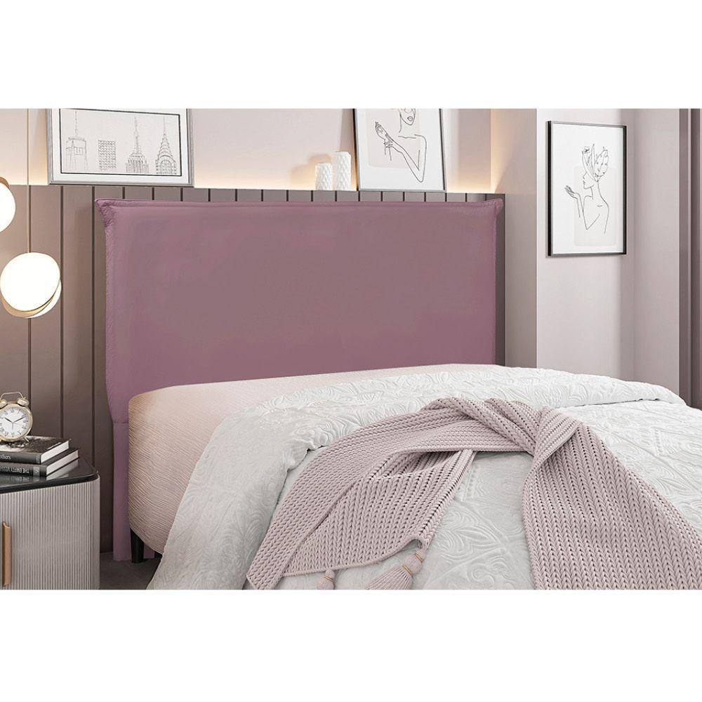 Cabeceira Cama Box Casal 140 Cm Garden Veludo S04 Cor Uva - 4