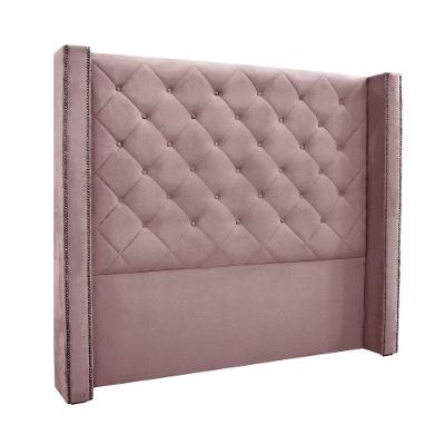 Cabeceira Cama Box Queen 160 Cm Vicenza Veludo S04 Cor Lilás