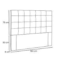 Cabeceira Cama Box Queen 160 Cm Verona Veludo S04 Cor Azul Marinho - 2