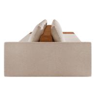 Sofá Ilha 4 Lugares Living 392cm Modulado Lary Bouclê K01 Cor Creme - 3