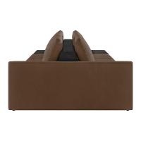 Sofá Ilha 3 Lugares Living 402cm Modulado Lary Veludo Marrom Pu Pto K01 - D'rossi - 3