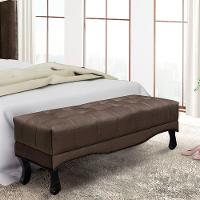 Puff Recamier Retrô Luis Xv Captonê Vicenza 140cm Veludo S04 Cor Marrom - 3