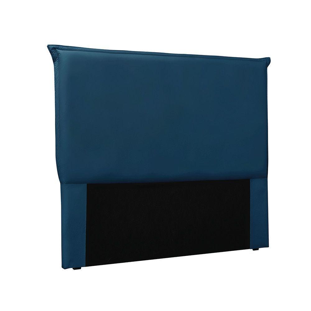 Cabeceira Cama Box Casal 140 Cm Garden Veludo S04 Cor Azul Marinho - 1