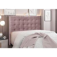 Cabeceira Cama Box King 195 Cm Verona Veludo S04 Cor Lilás - 4