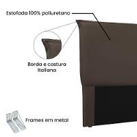 Cabeceira Cama Box Casal 140 Cm Garden Veludo S04 Cor Marrom - 3