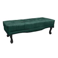 Cabeceira Cama Box Solteiro 90cm e Recamier Vicenza Veludo S04 Cor Verde - 6