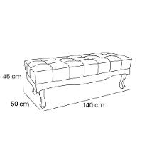 Cabeceira Cama Box Casal 140cm e Recamier Vicenza Veludo S04 Cor Uva