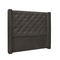 Cabeceira Cama Box Casal 140cm e Recamier Vicenza Suede S04 Cor Cinza - 1