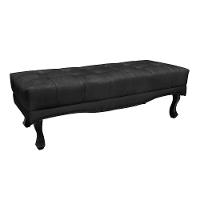 Cabeceira Cama Box Casal 140cm e Recamier Vicenza Veludo S04 Cor Preto - 6