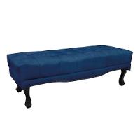 Cabeceira Cama Box Casal 140cm e Recamier Vicenza Suede Azul Marinho S04 - D'rossi - 6