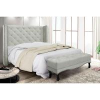 Cabeceira Cama Box King 195cm e Recamier Vicenza Veludo S04 Cor Prata - 5