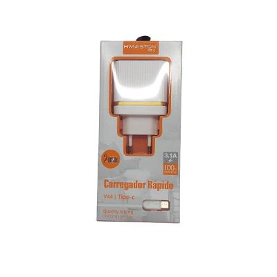 Carregador Tipo C 3.1a 2usb Hmaston Y44 - Tudo Em Caixa