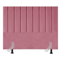 Cabeceira Estofada Cama Casal Box Queen 160 Cm Catarina Suede E Frame Cor:rosa - 1