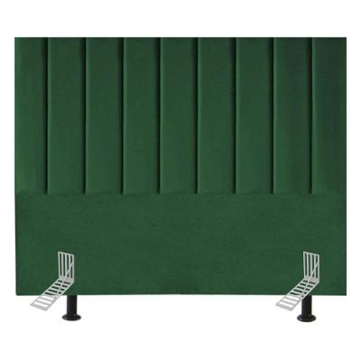 Cabeceira Estofada Cama Box King 195 Cm Catarina Suede E Frame Cor:verde