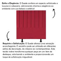 Cabeceira Estofada Cama Casal Box 140 Cm Catarina Suede E Frame vermelho - 2