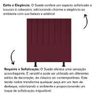 Cabeceira Estofada Cama Casal Box 140 Cm Catarina Suede E Frame bordô - 3