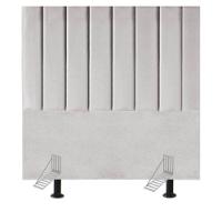 Cabeceira Estofada Cama Box Casal 140 Cm Catarina Veludo E Frame cinza Claro - 1
