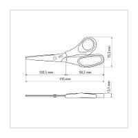 Kit 12 Tesoura Uso Geral 7" - 3