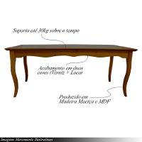 Mesa Sala De Jantar Gallia 200cm Madeira Maciça E Mdf Imbuia G42 - 6