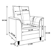 Poltrona Da Mamãe Sala De Estar Gracy Com Pés Palito Veludo Preto G85 - Gran Belo - 8