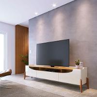 Rack Bancada Para Sala Studio 2.2 Off White Nature - Imcal