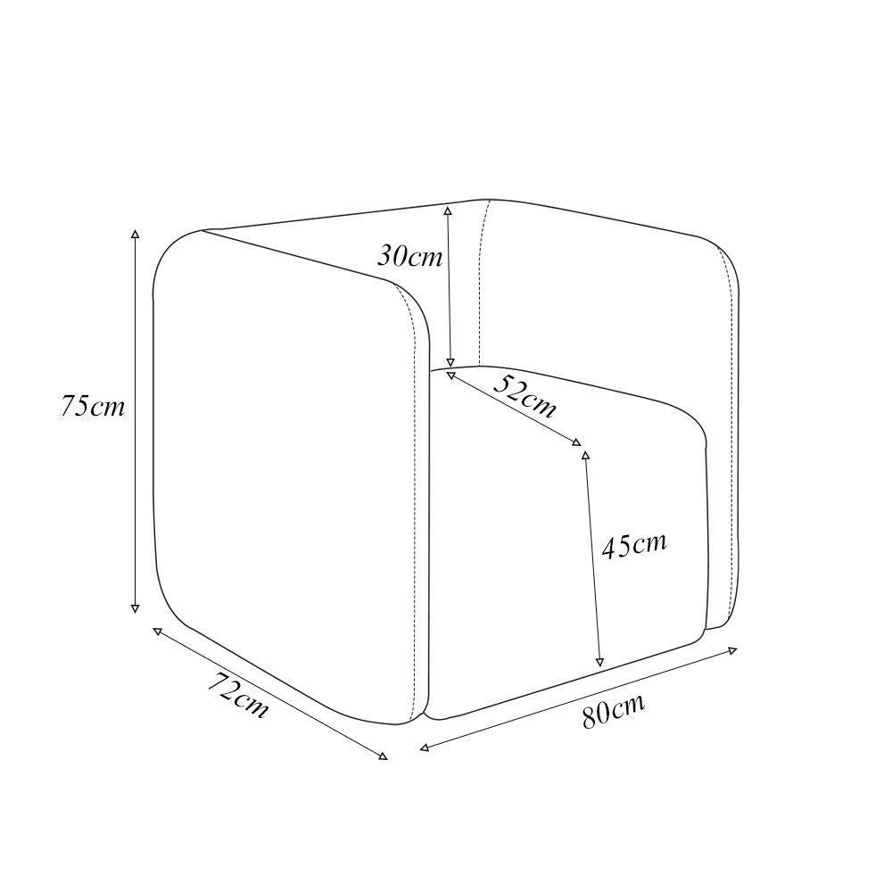 Poltrona Decorativa Sala De Estar Trinidad Base Fixa Veludo Rosê G33 - Gran Belo - 7
