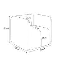 Poltrona Decorativa Sala De Estar Trinidad Base Fixa Veludo Bege G33 - Gran Belo - 7