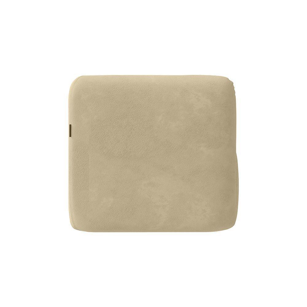 Kit 2 Poltronas Decorativas Sala De Estar Trinidad Base Fixa Veludo Bege G33 - Gran Belo - 5