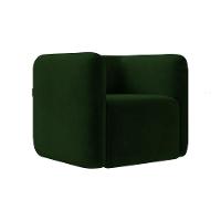Kit 2 Poltronas Decorativas Sala De Estar Trinidad Base Fixa Veludo Verde G33 - Gran Belo - 2