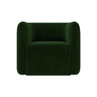 Kit 2 Poltronas Decorativas Sala De Estar Trinidad Base Fixa Veludo Verde G33 - Gran Belo - 7