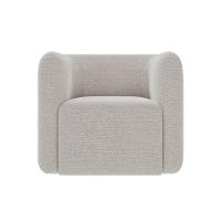 Kit 2 Poltronas Decorativas Sala De Estar Trinidad Base Fixa Bouclê Cinza G33 - Gran Belo - 7