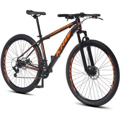 Bicicleta Aro 29 Krw Alumínio 24 Vel Freio A Disco X52 Cor:preto/laranja Fosco;tamanho Quadro:21
