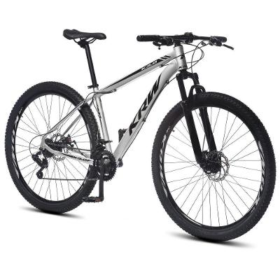 Bicicleta Aro 29 Krw Alumínio 24 Vel Freio A Disco X52 Cor:prata/preto;tamanho Quadro:21 Prata/preto