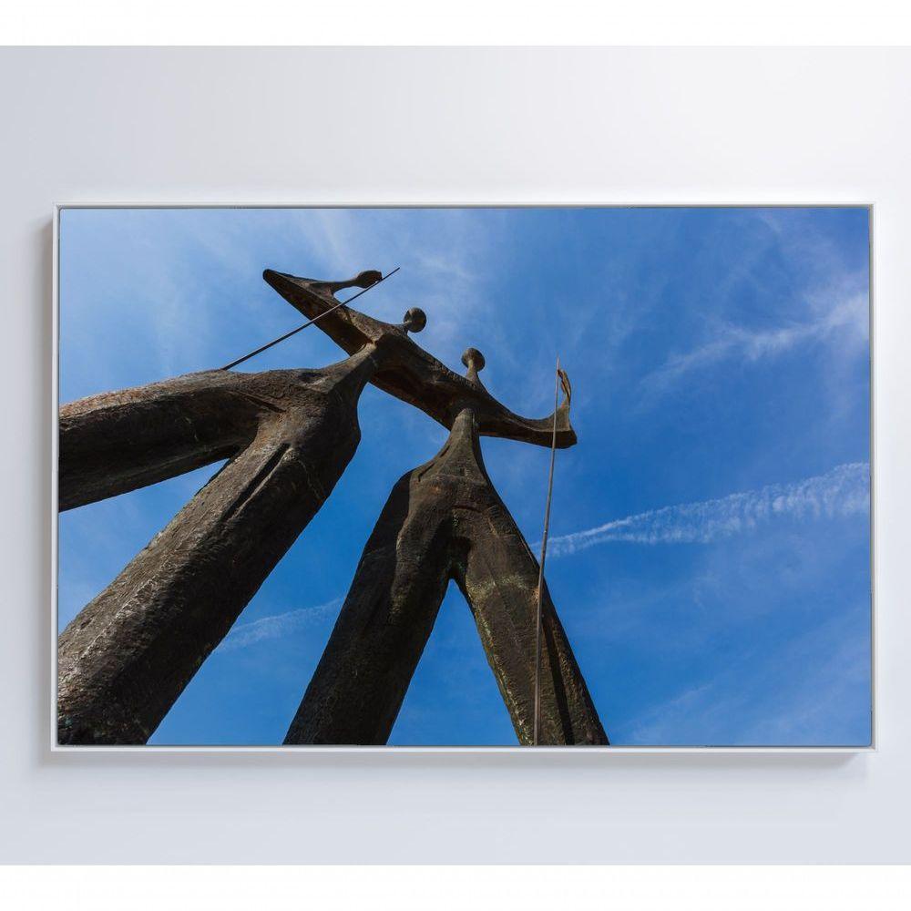 Quadro Os Dois Candangos Brasília Medidas 80x120 Cm Tipo De Impressão Tecido Canvas - 1