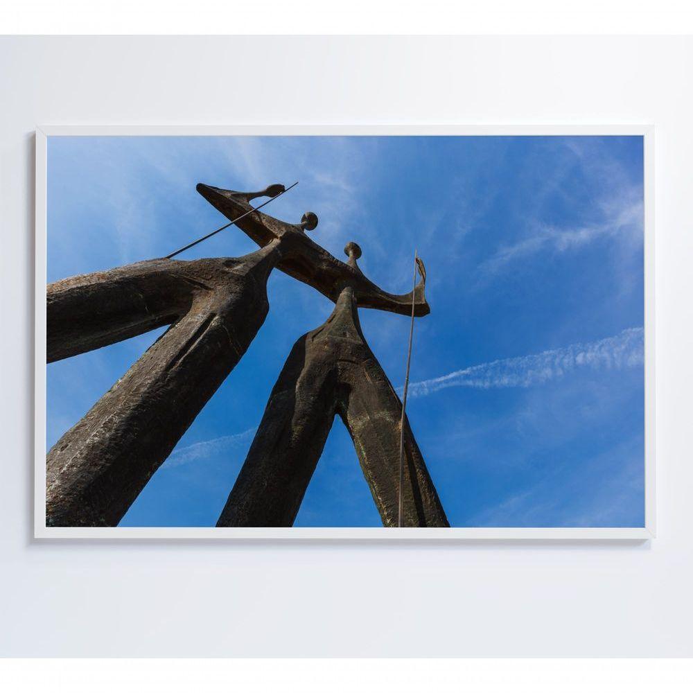 Quadro Os Dois Candangos Brasília Medidas 80x120 Cm Tipo De Impressão Tecido Canvas - 2